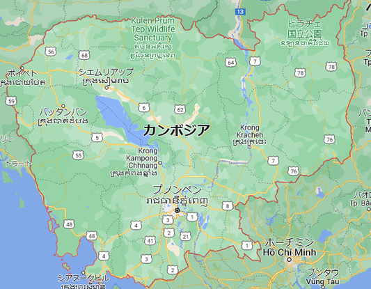 カンボジア地図
